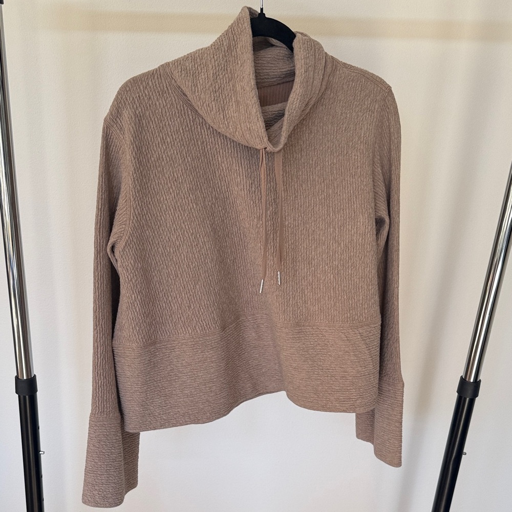 Lululemon Athletica Brown taupe Cowl Neck Sweater